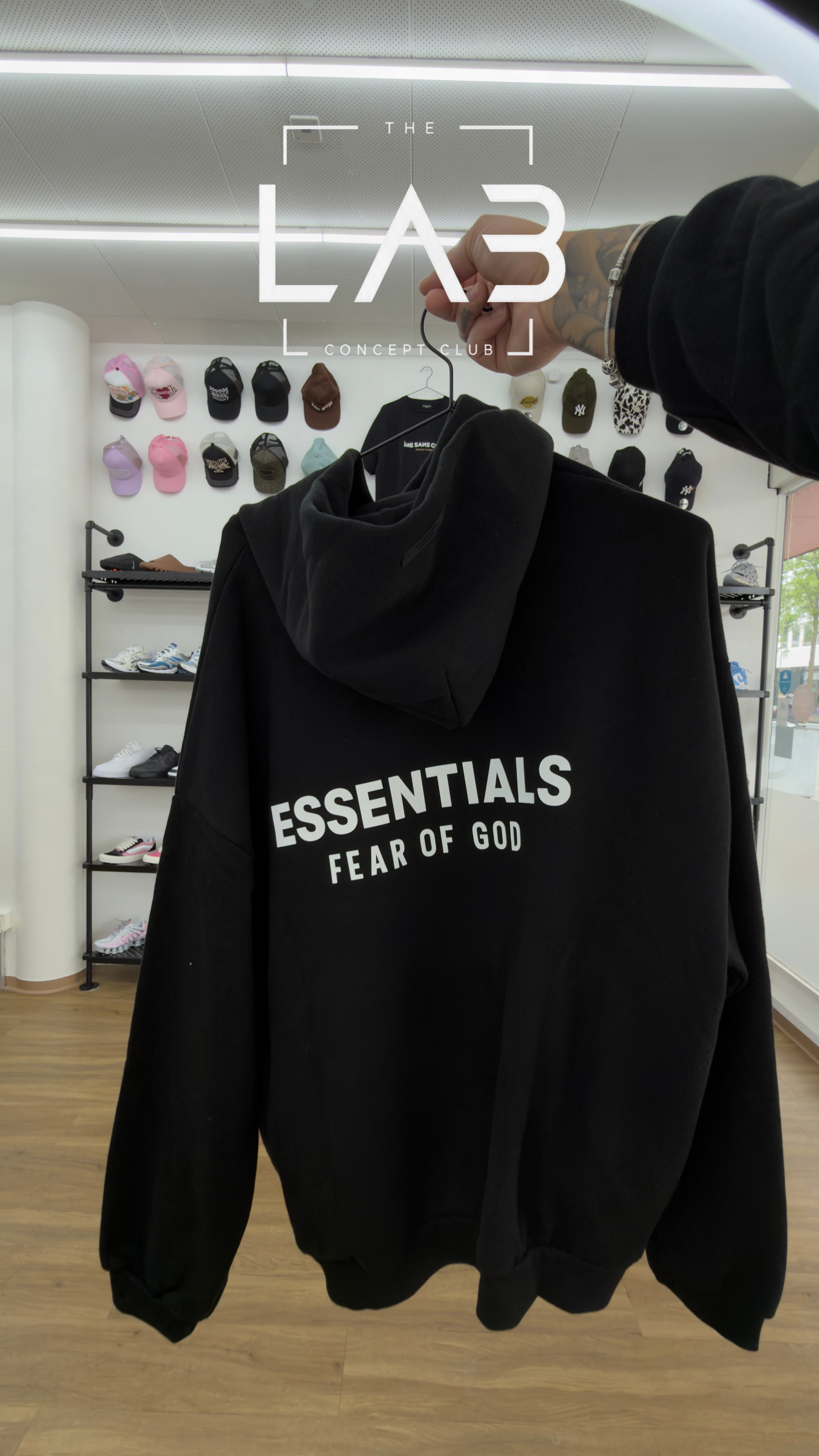 Hoodie Fear of God Essentials Fleece Hoodie Black