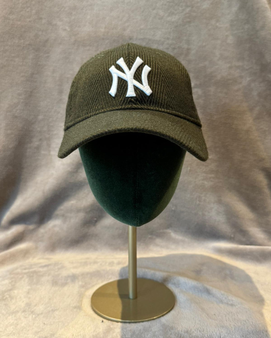 New Era New York Yankees Dark Olive Herringbone
