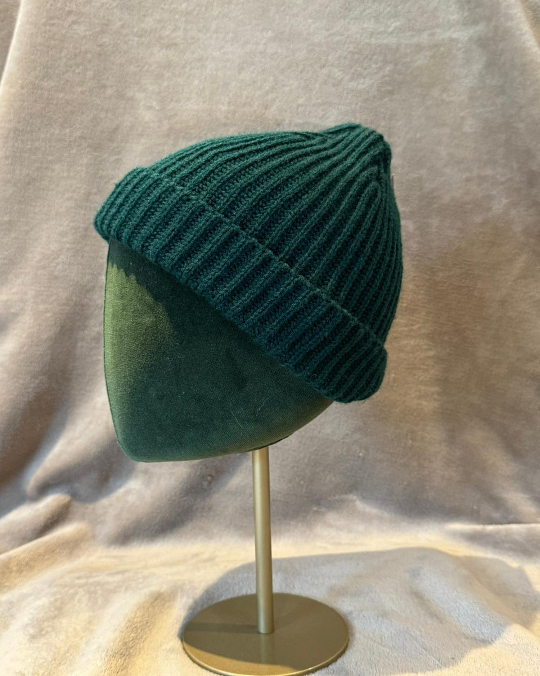 Beanie Essentials Vert Foncé (Rib)